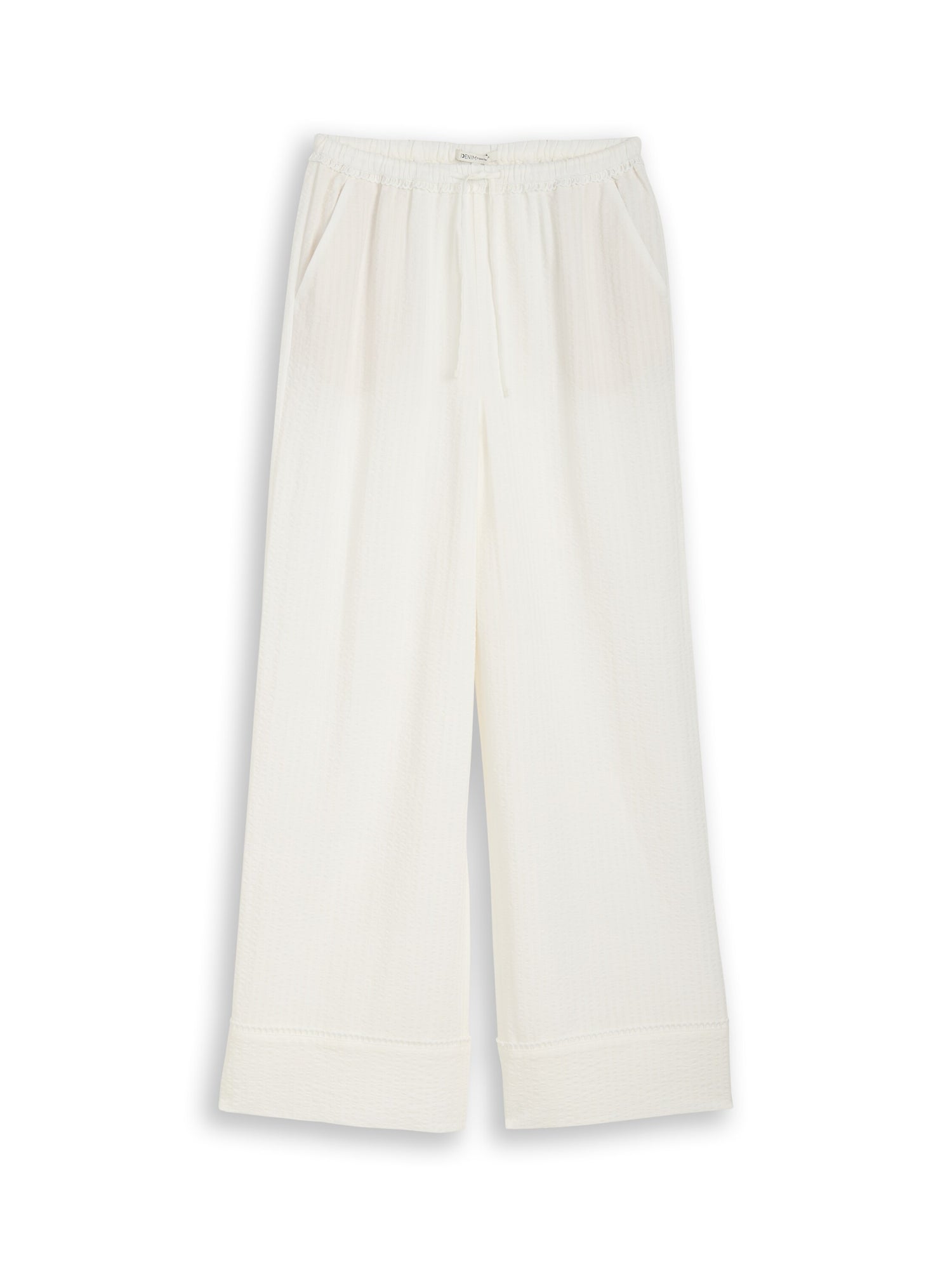 Seersucker Wide Leg Hose