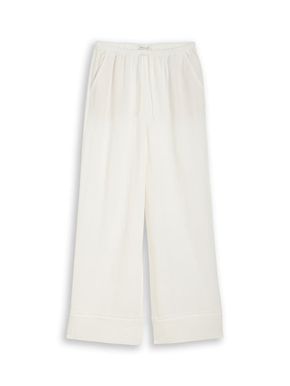 Seersucker Wide Leg Hose