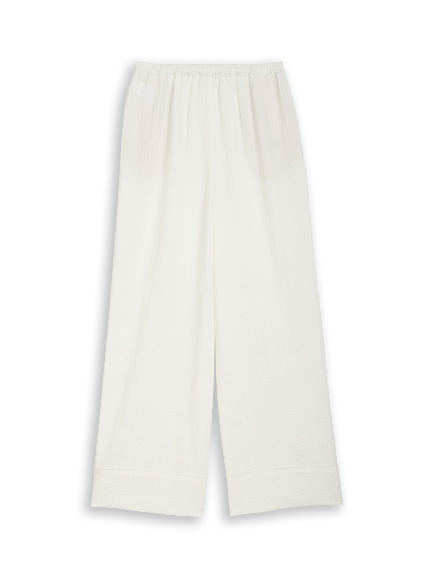 Seersucker Wide Leg Hose