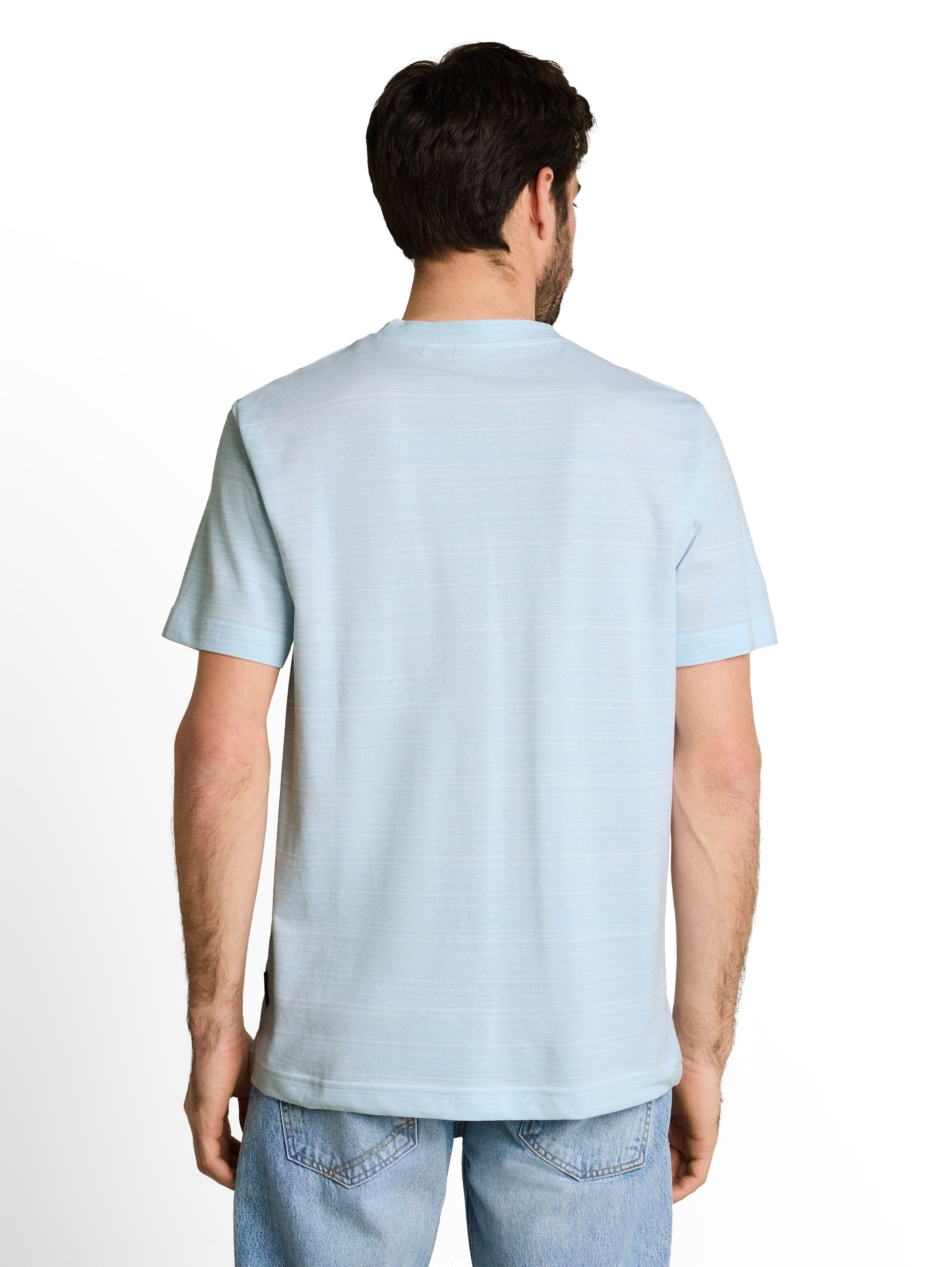 Piqué T-Shirt mit Logo-Badge