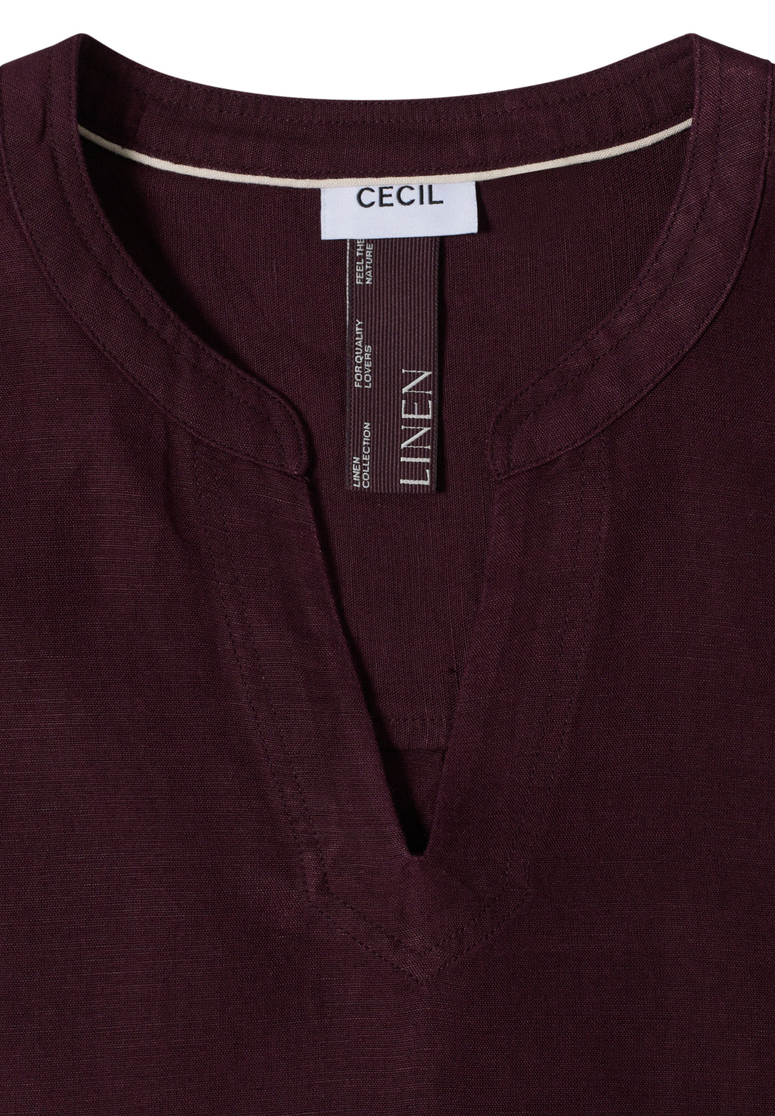 Dropped Shoulder Bluse aus Leinenmix