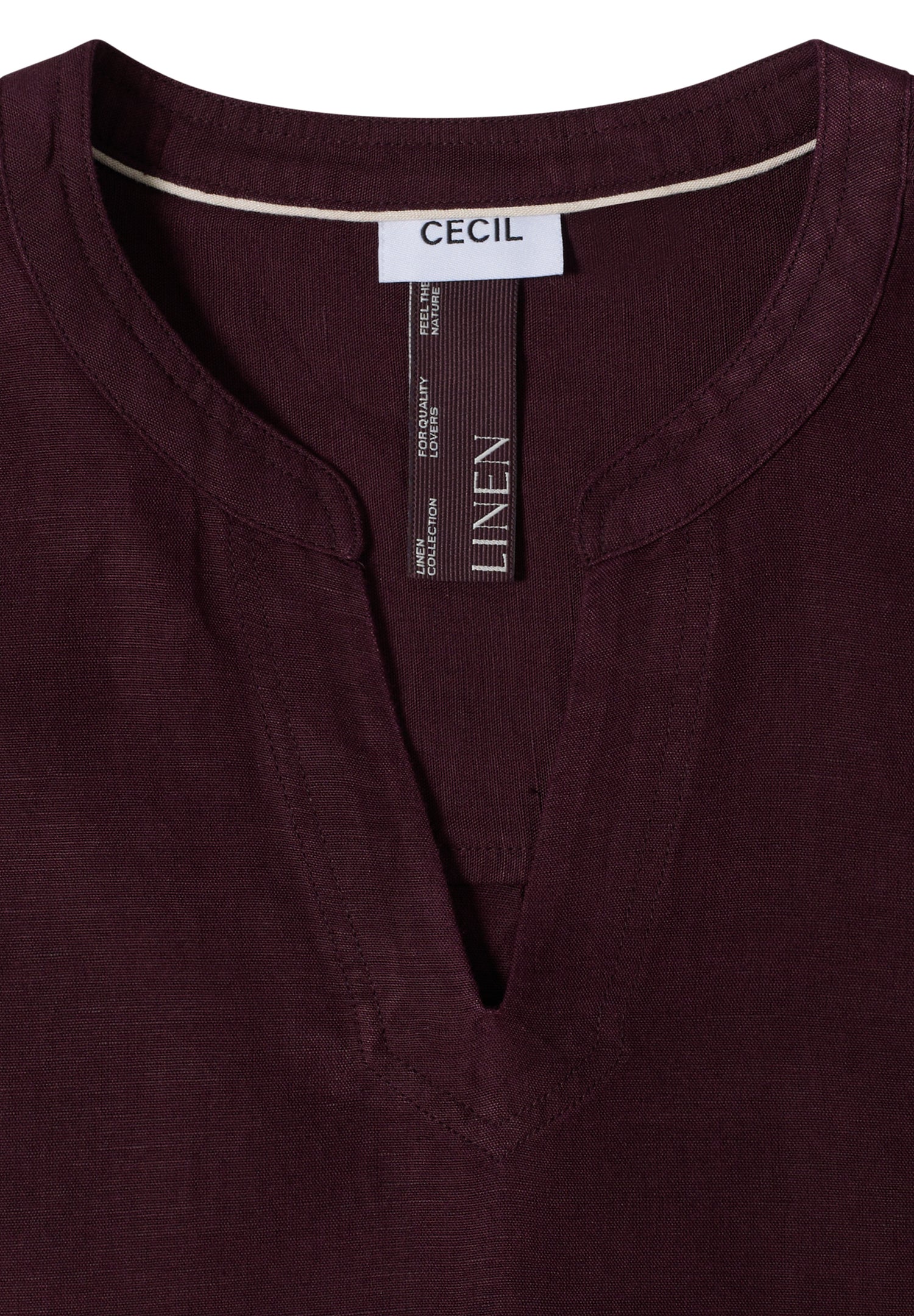 Dropped Shoulder Bluse aus Leinenmix
