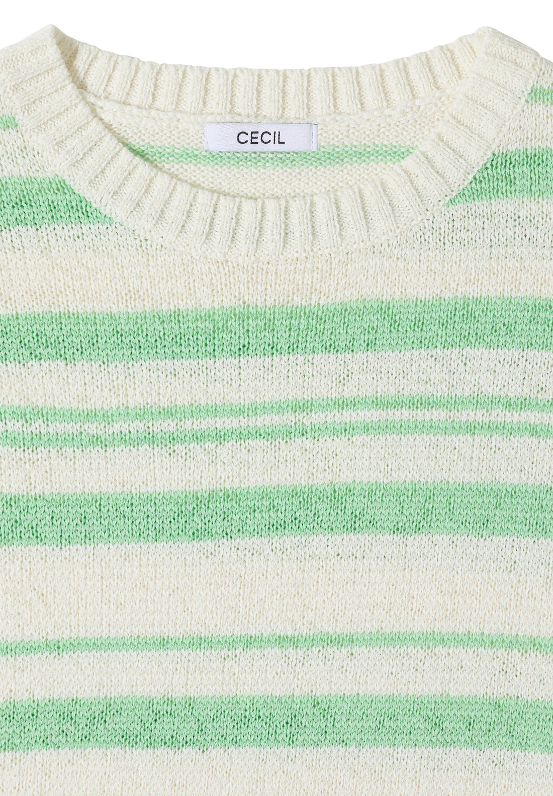 Kurzarm Pullover mit Streifen