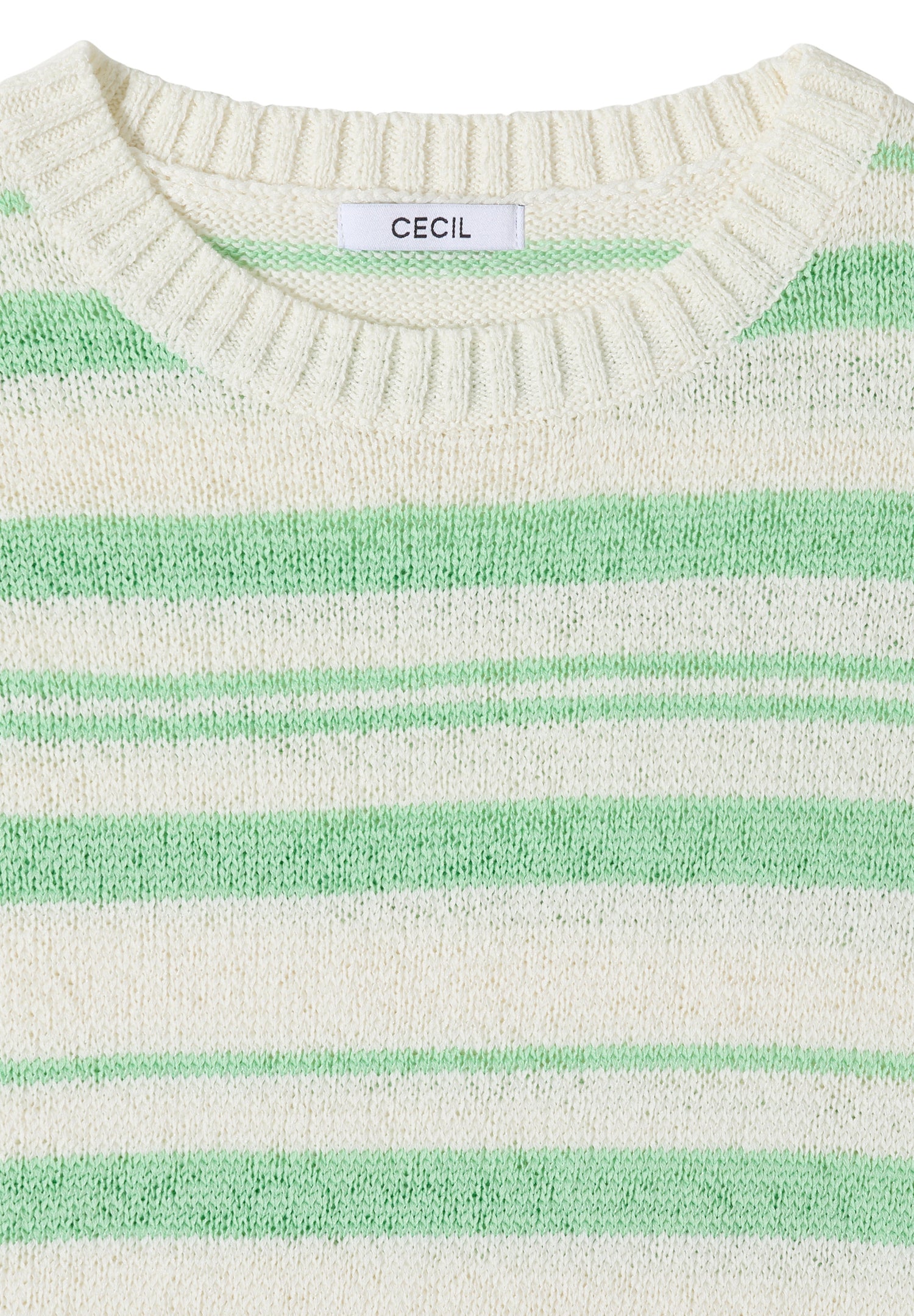 Kurzarm Pullover mit Streifen