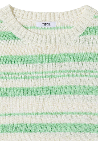 Kurzarm Pullover mit Streifen