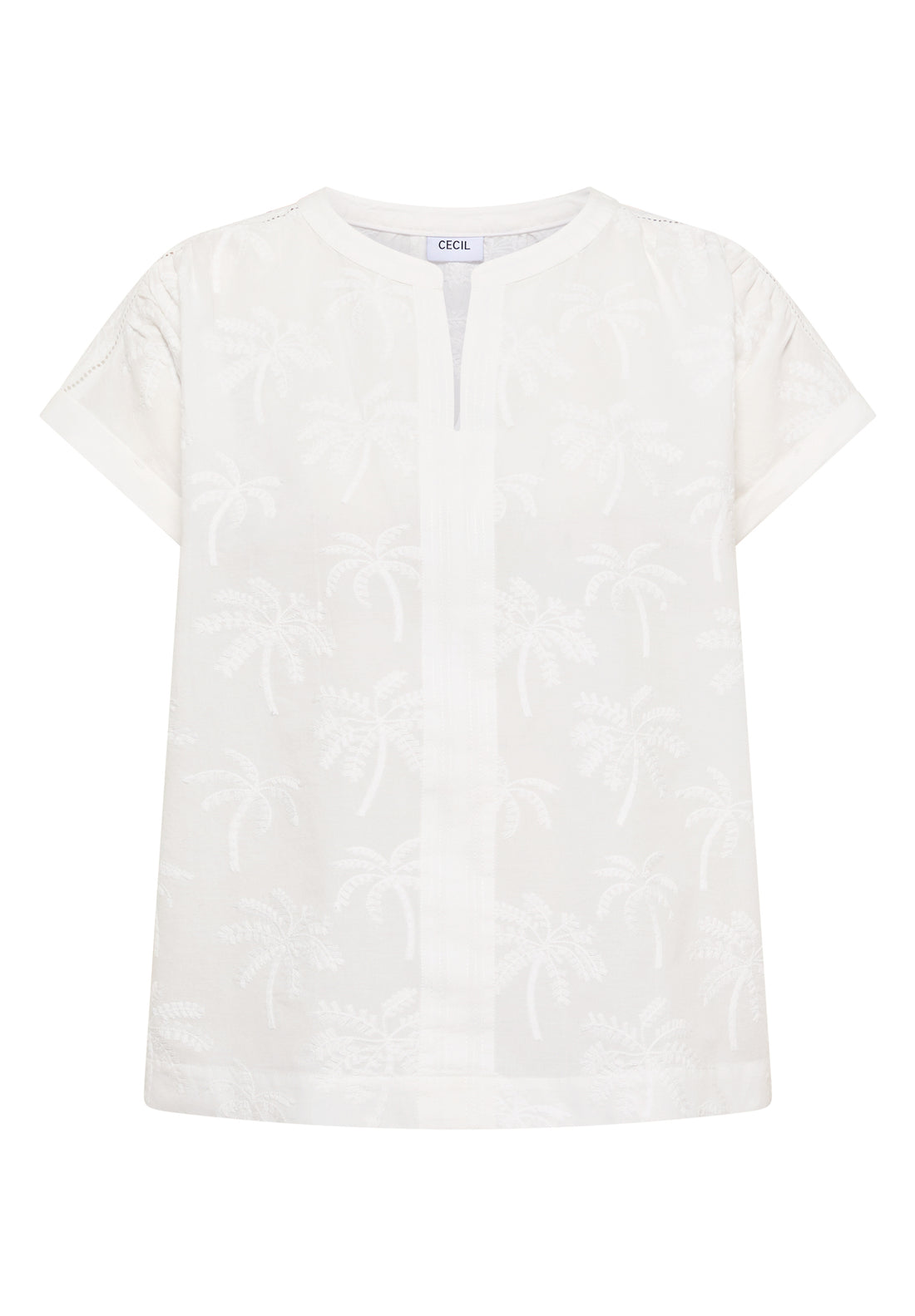 Dropped Shoulder Bluse mit Embroidery
