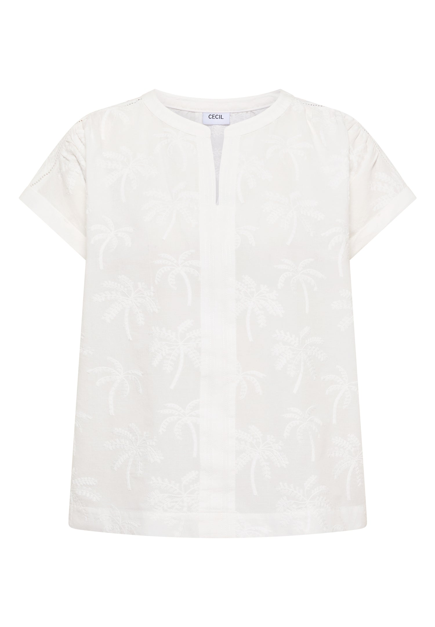 Dropped Shoulder Bluse mit Embroidery