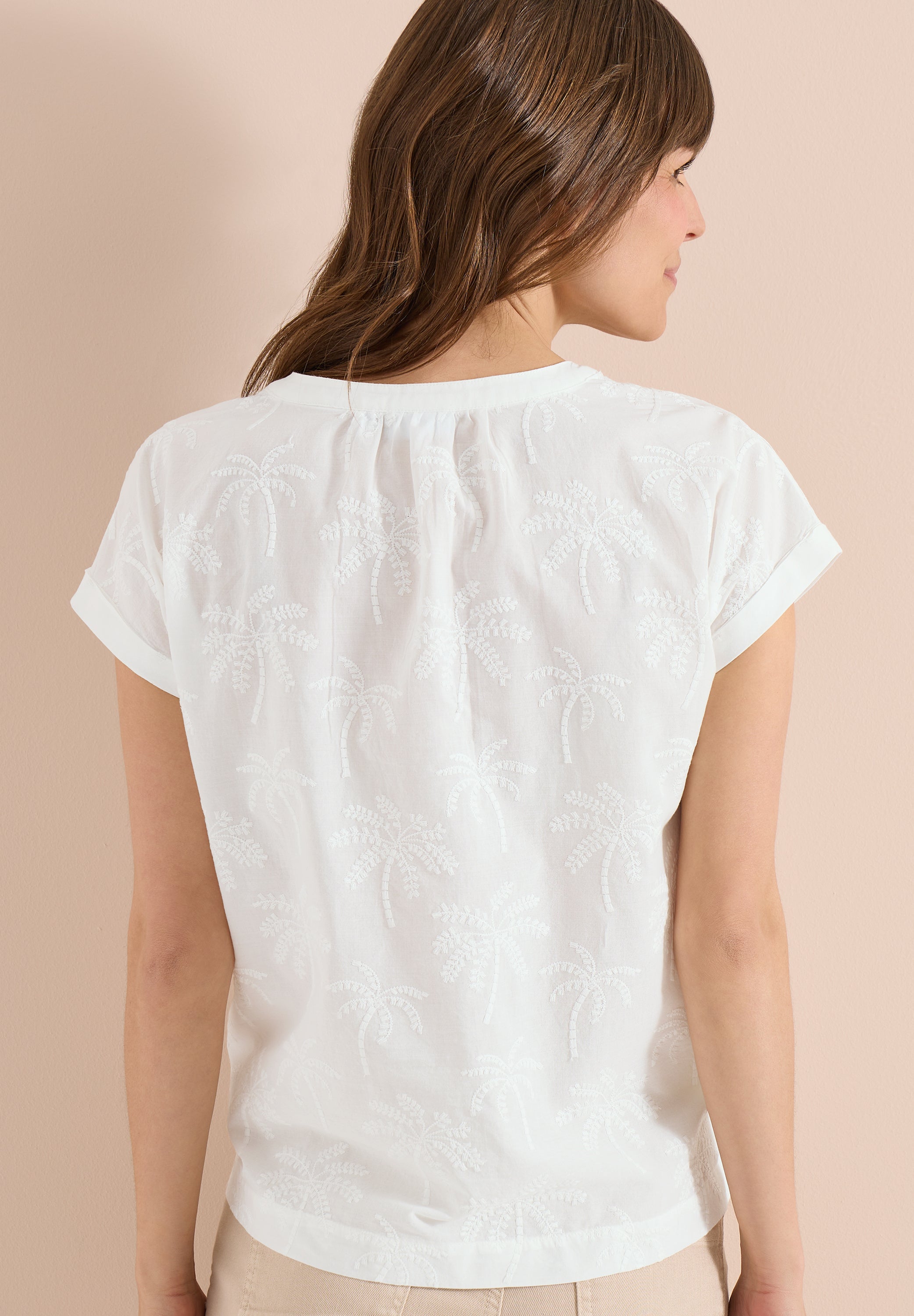 Dropped Shoulder Bluse mit Embroidery