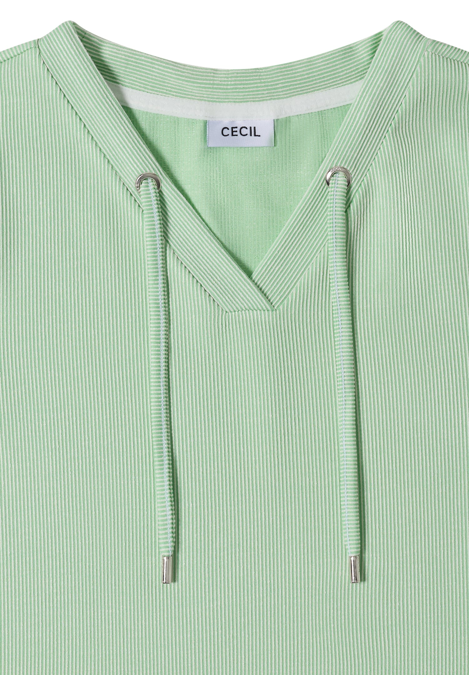 T-Shirt mit V-Neck und Streifen