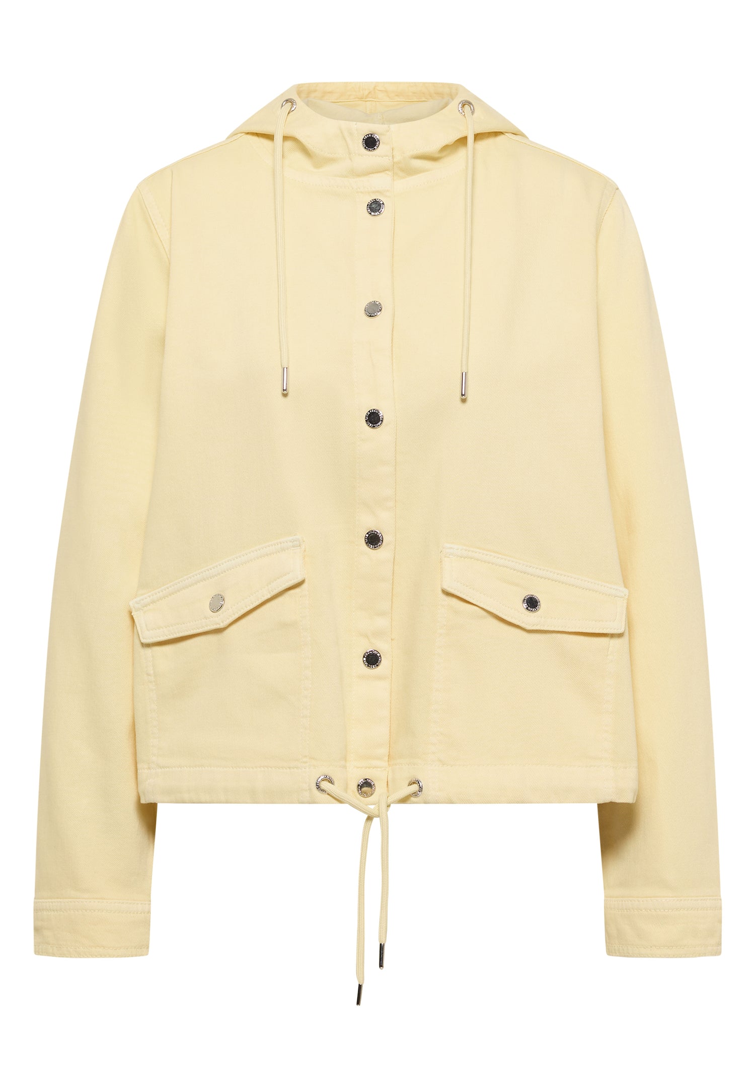 Jeansjacke mit Kapuze und Knöpfen