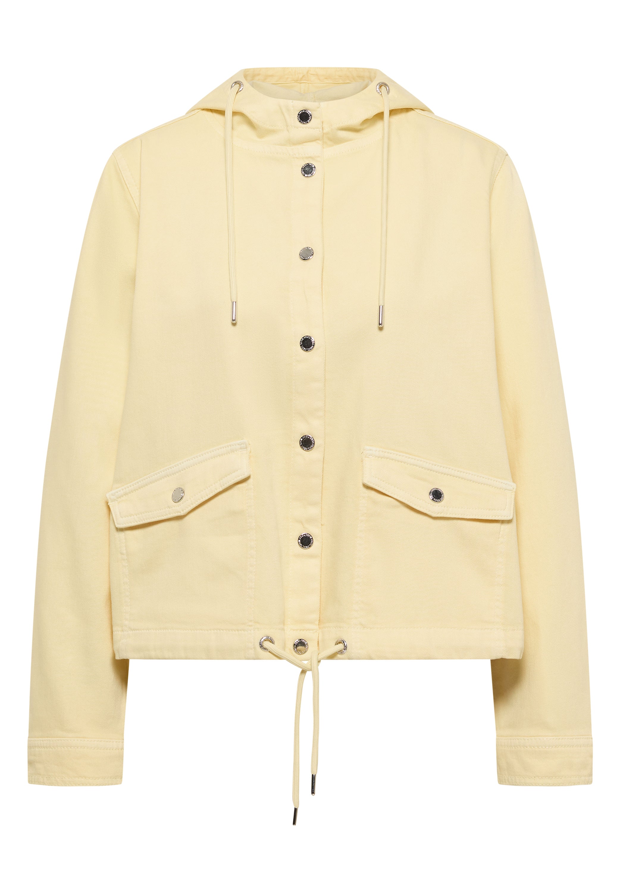 Jeansjacke mit Kapuze und Knöpfen