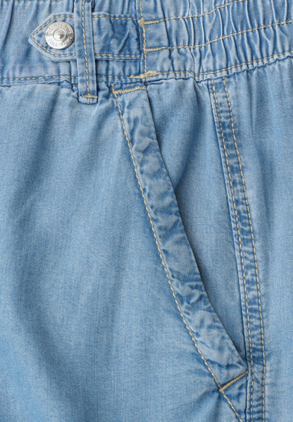 High Waist Wide Leg Hose mit Knopfdetails