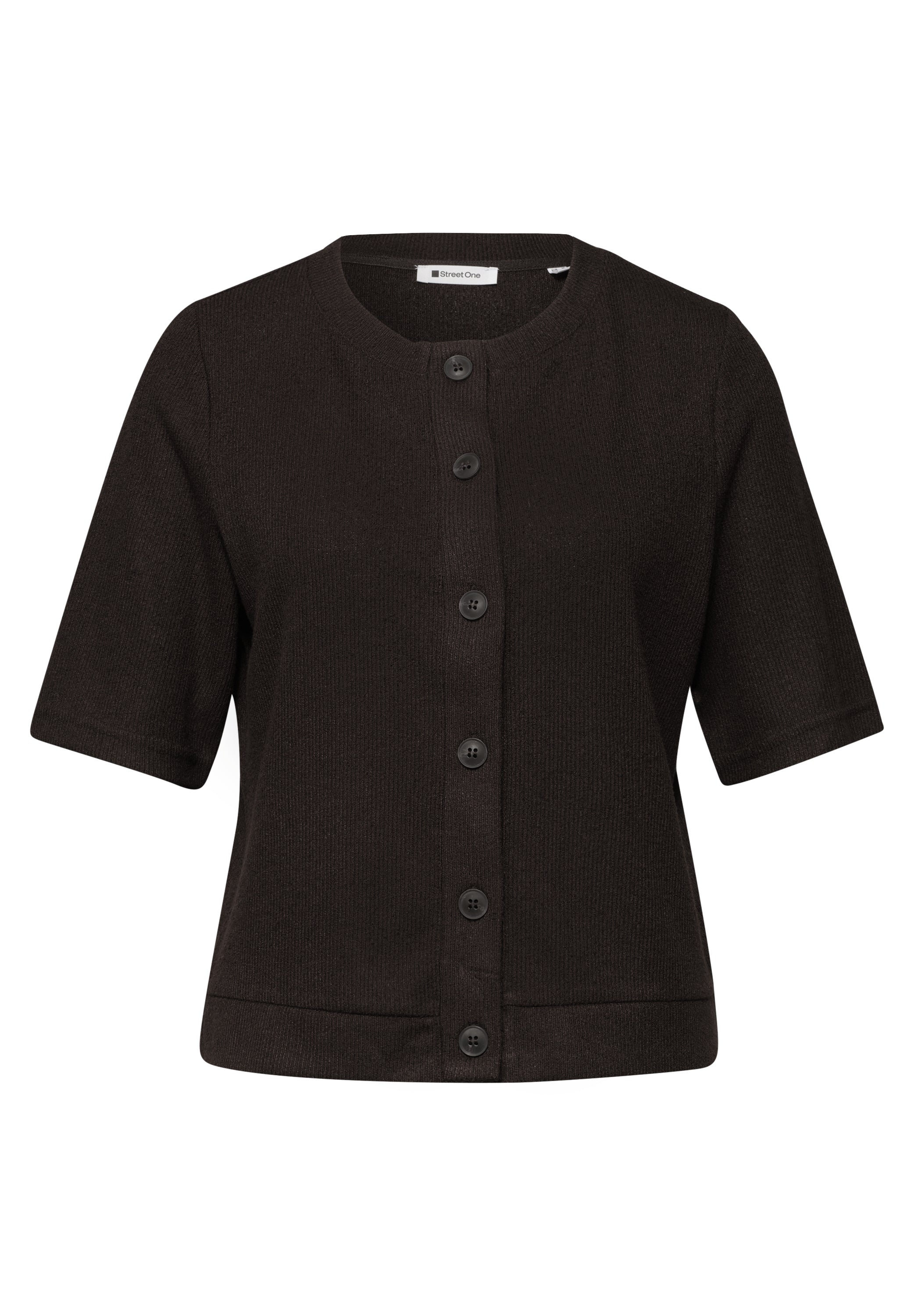 Kurzarm Jacke im Strick-Look