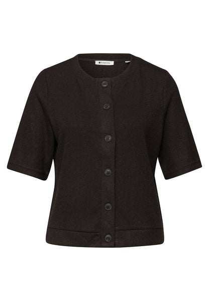 Kurzarm Jacke im Strick-Look