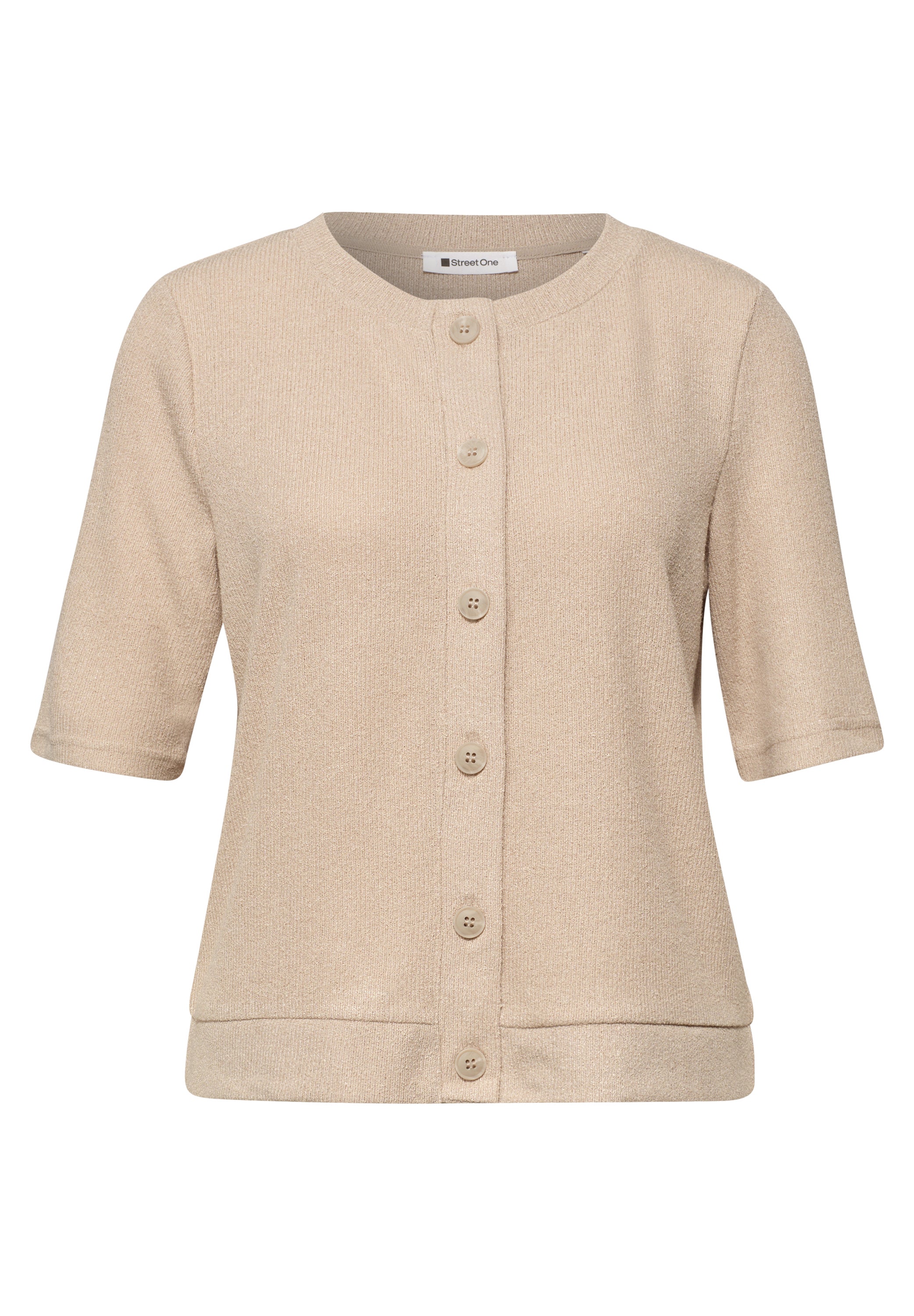 Kurzarm Jacke im Strick-Look