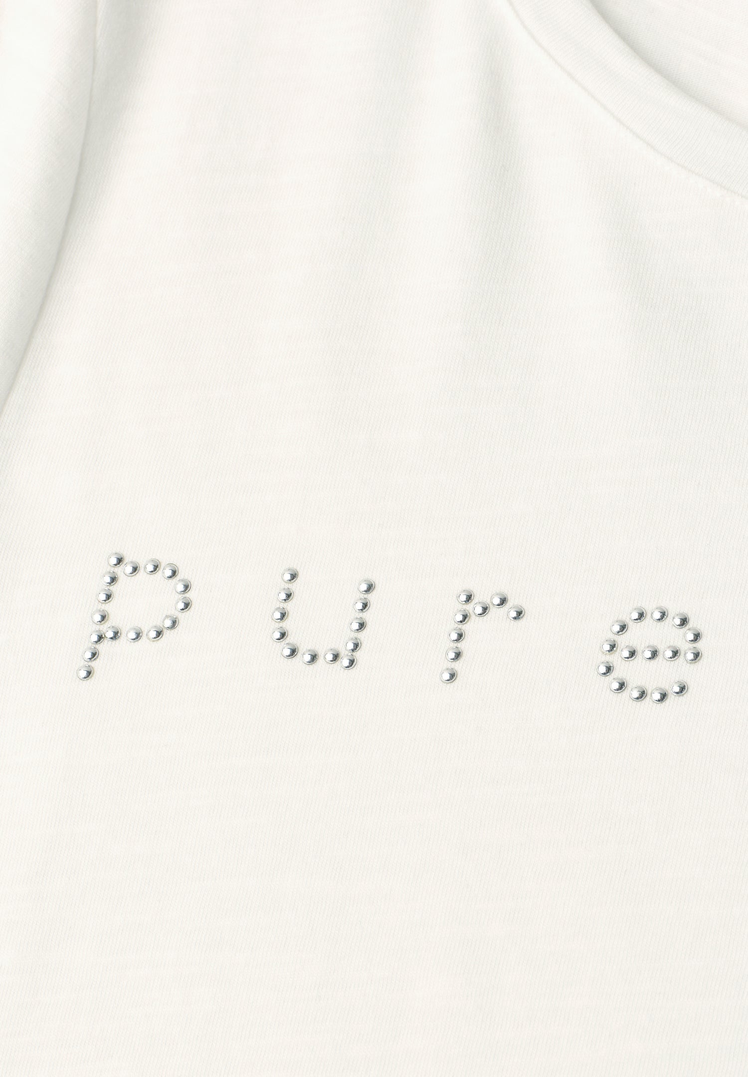 T-Shirt mit Rundhals und Schmucksteinen