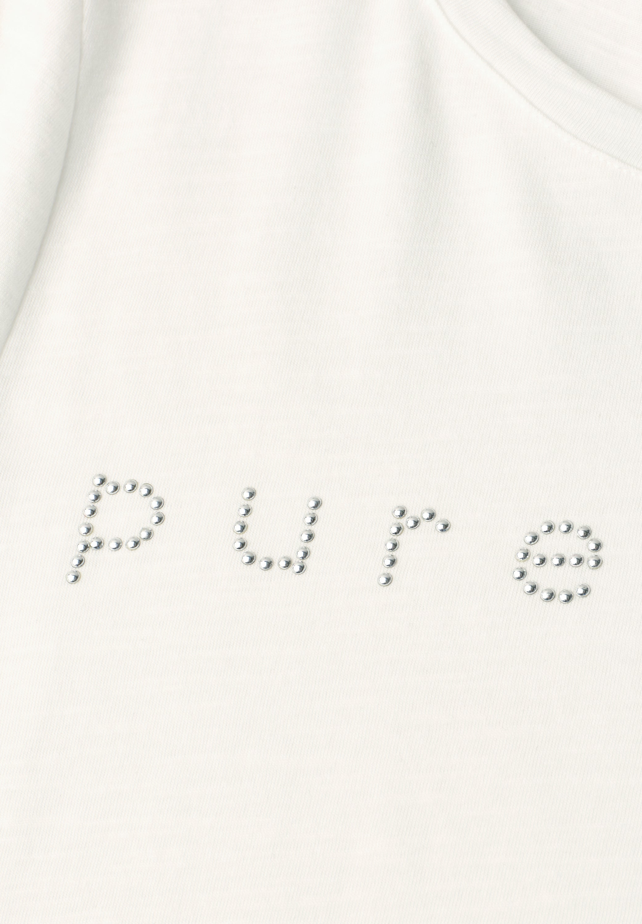 T-Shirt mit Rundhals und Schmucksteinen