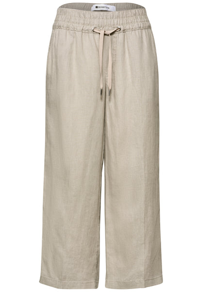Wide Leg Hose im Loose Fit aus Leinen