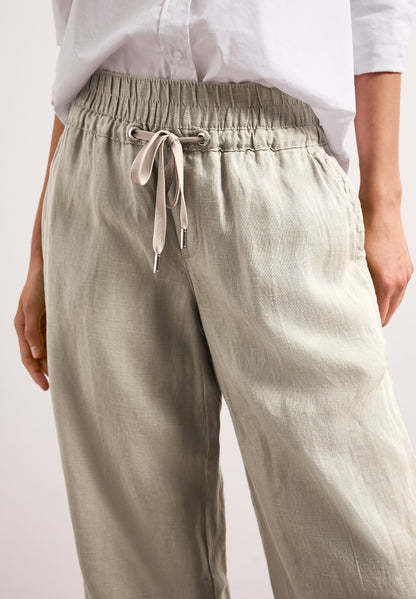 Wide Leg Hose im Loose Fit aus Leinen