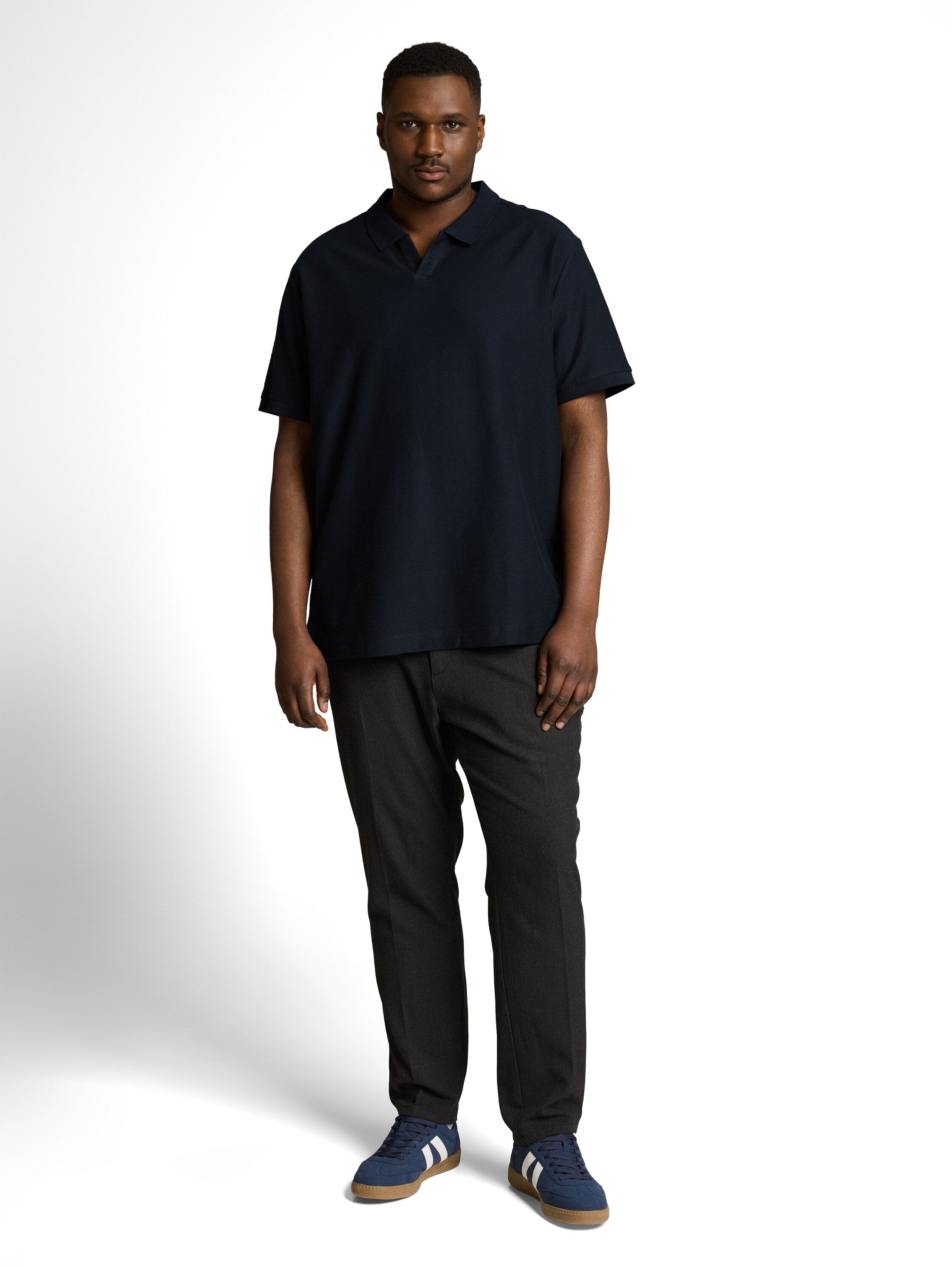 Plus Size - Poloshirt mit Ottoman-Struktur