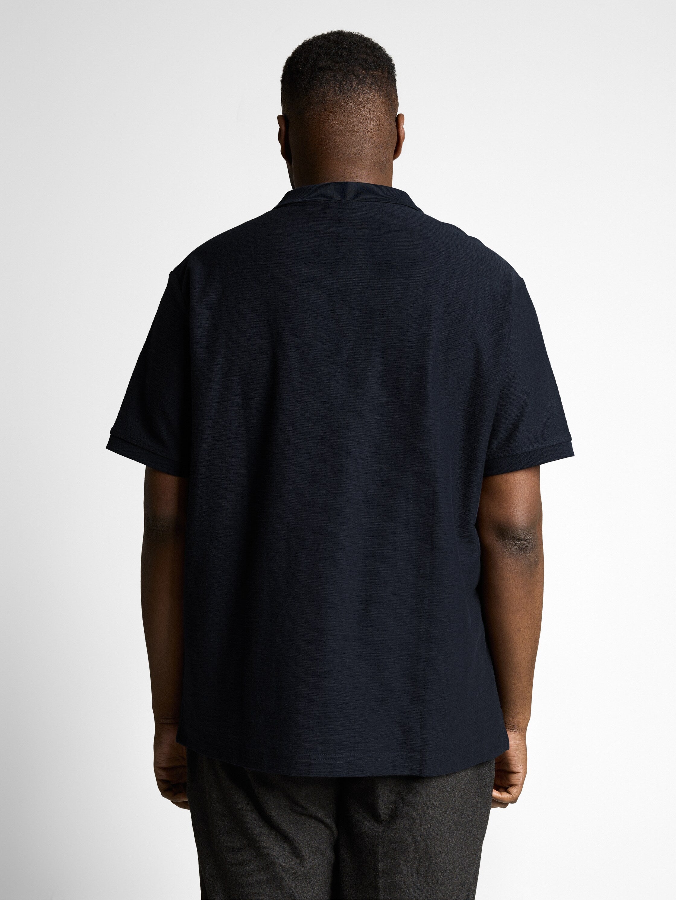 Plus Size - Poloshirt mit Ottoman-Struktur