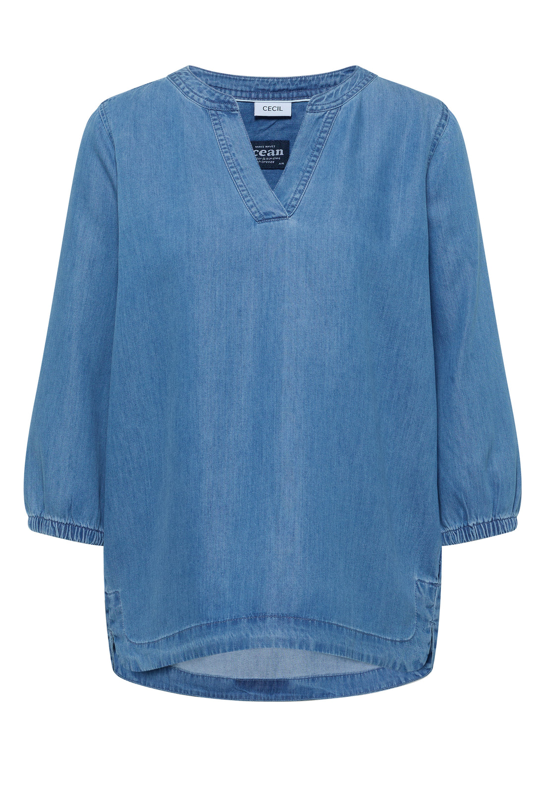 3/4-Arm Tunika im Denim-Look