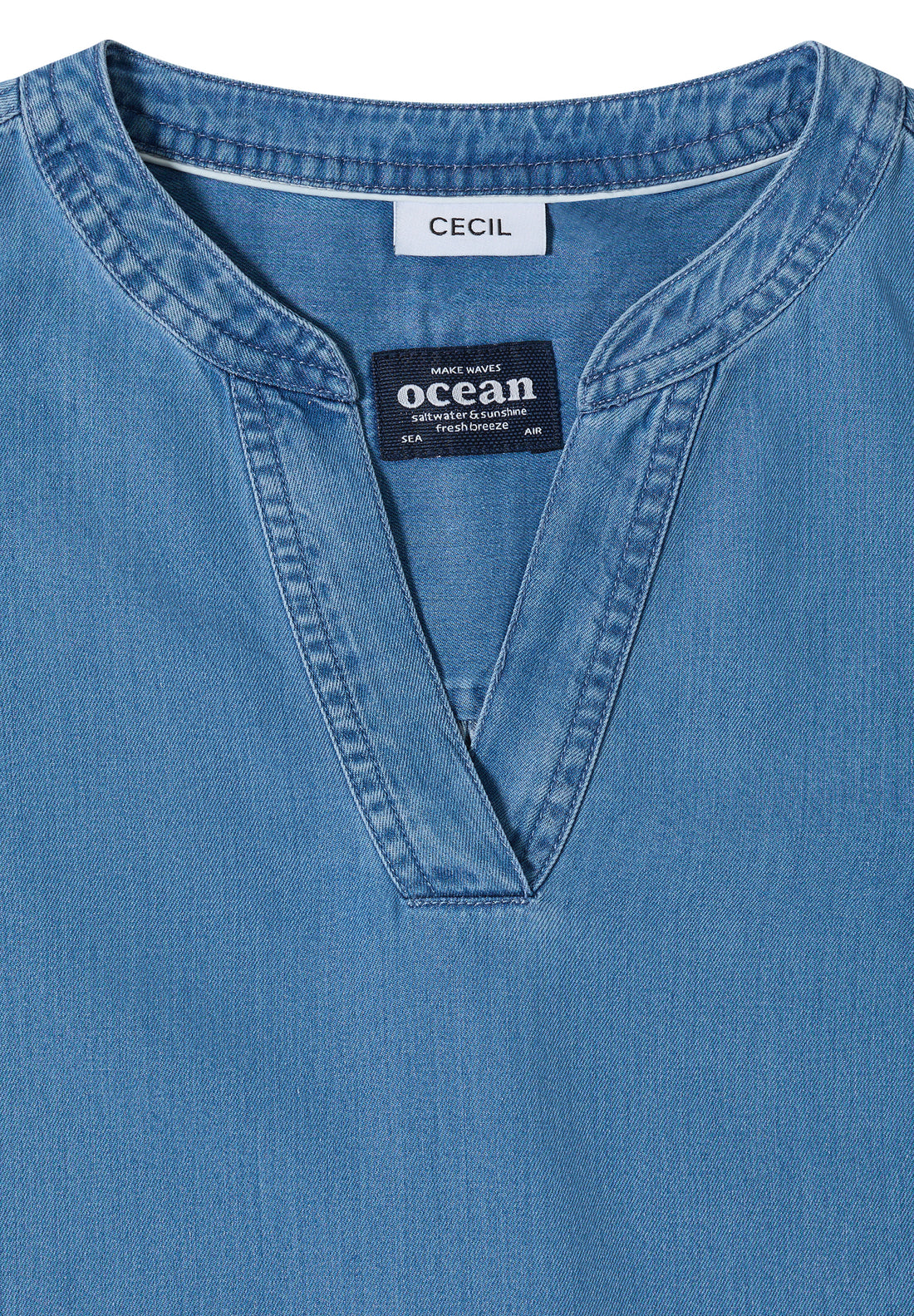 3/4-Arm Tunika im Denim-Look
