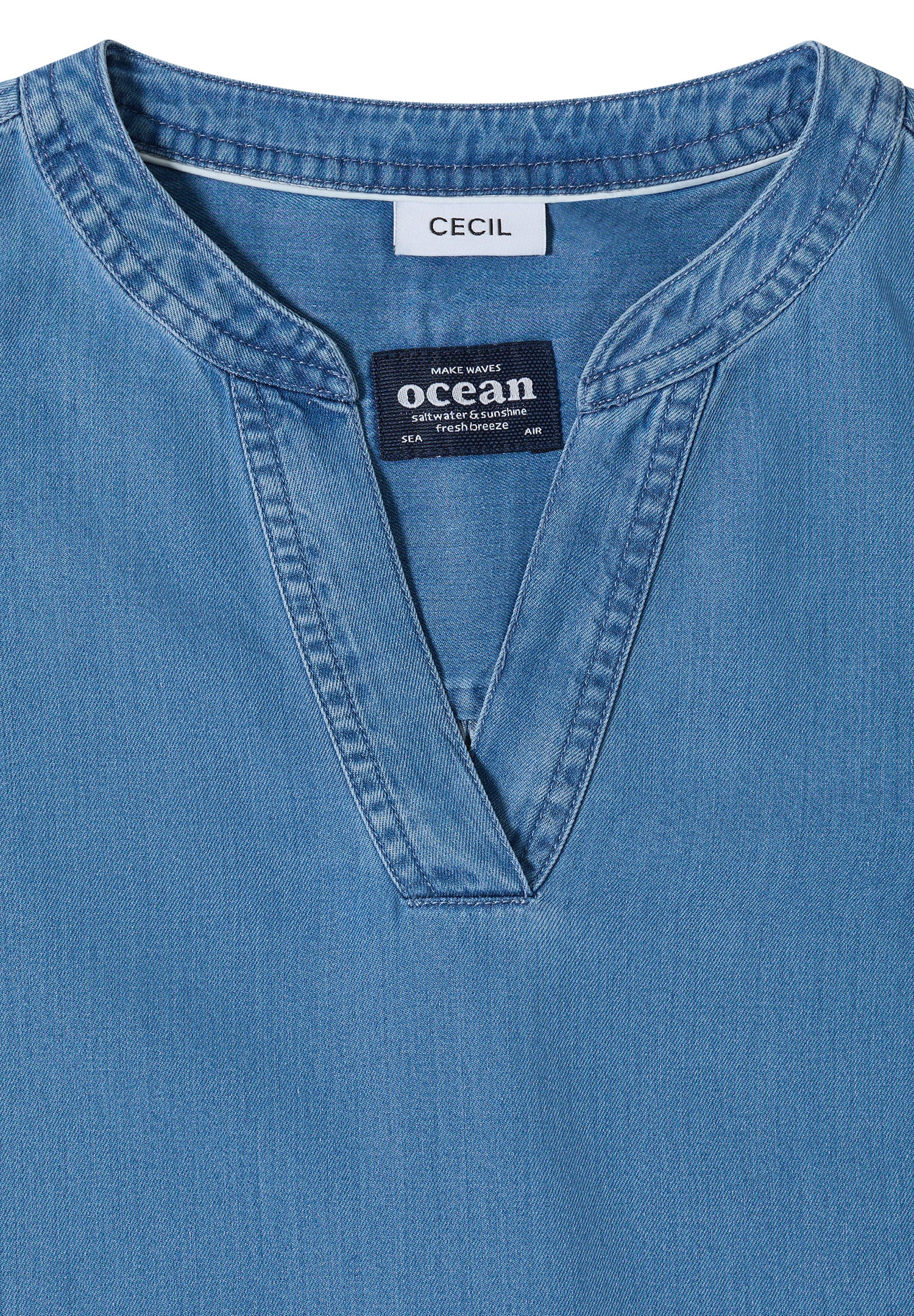 3/4-Arm Tunika im Denim-Look