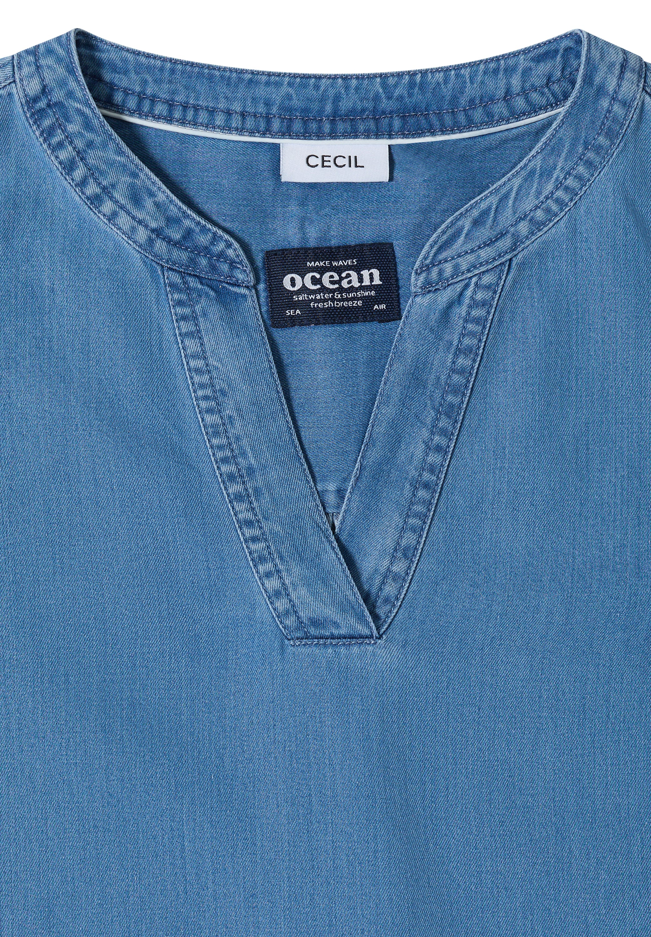 3/4-Arm Tunika im Denim-Look