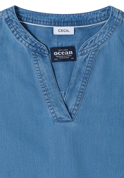3/4-Arm Tunika im Denim-Look