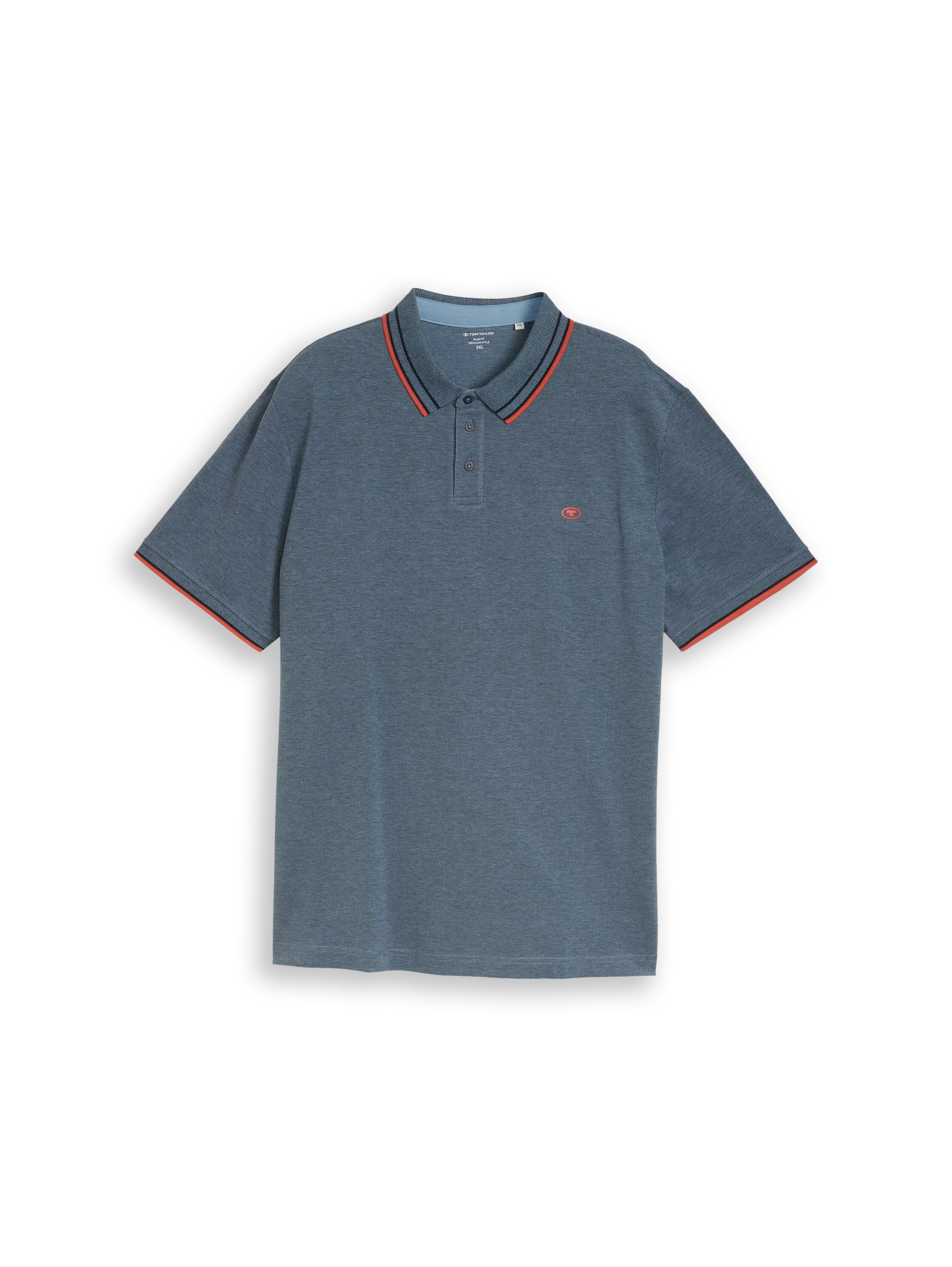 Plus Size - Piqué Poloshirt mit Logo-Print