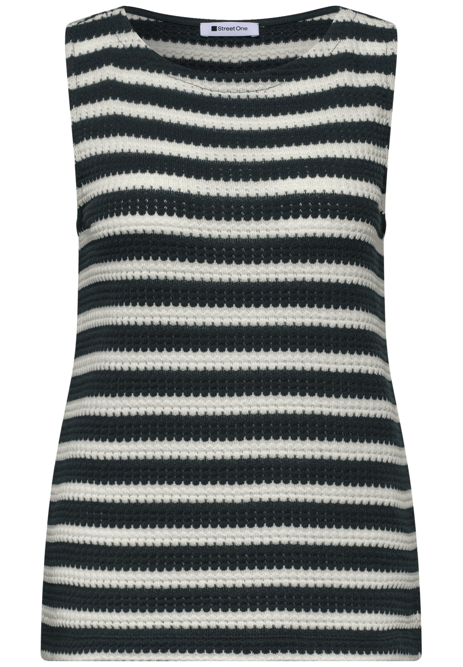 Top mit Streifen im Strick-Look