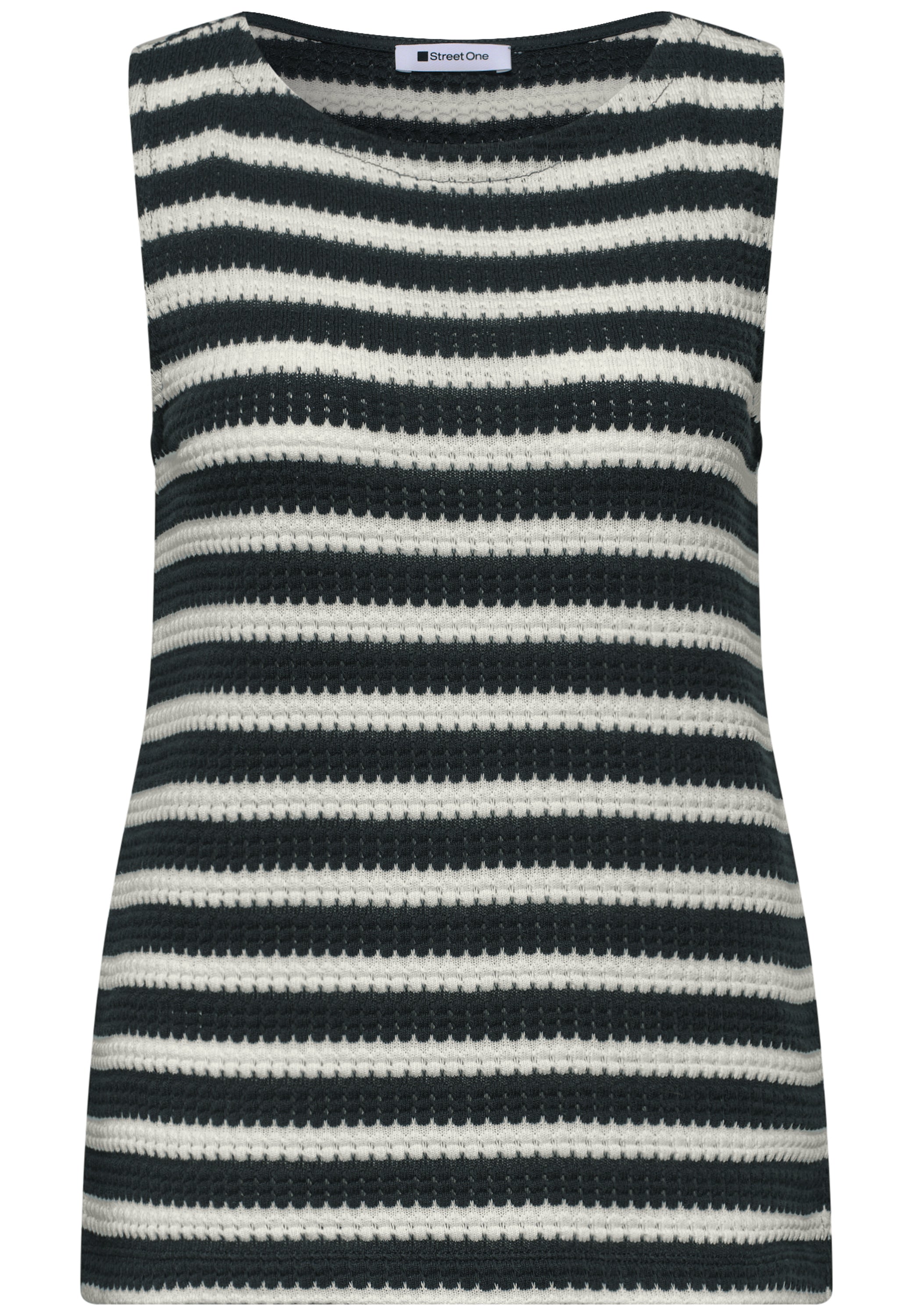 Top mit Streifen im Strick-Look