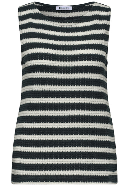Top mit Streifen im Strick-Look