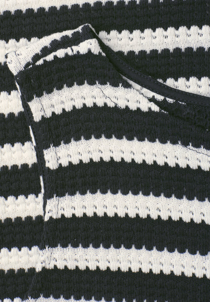 Top mit Streifen im Strick-Look