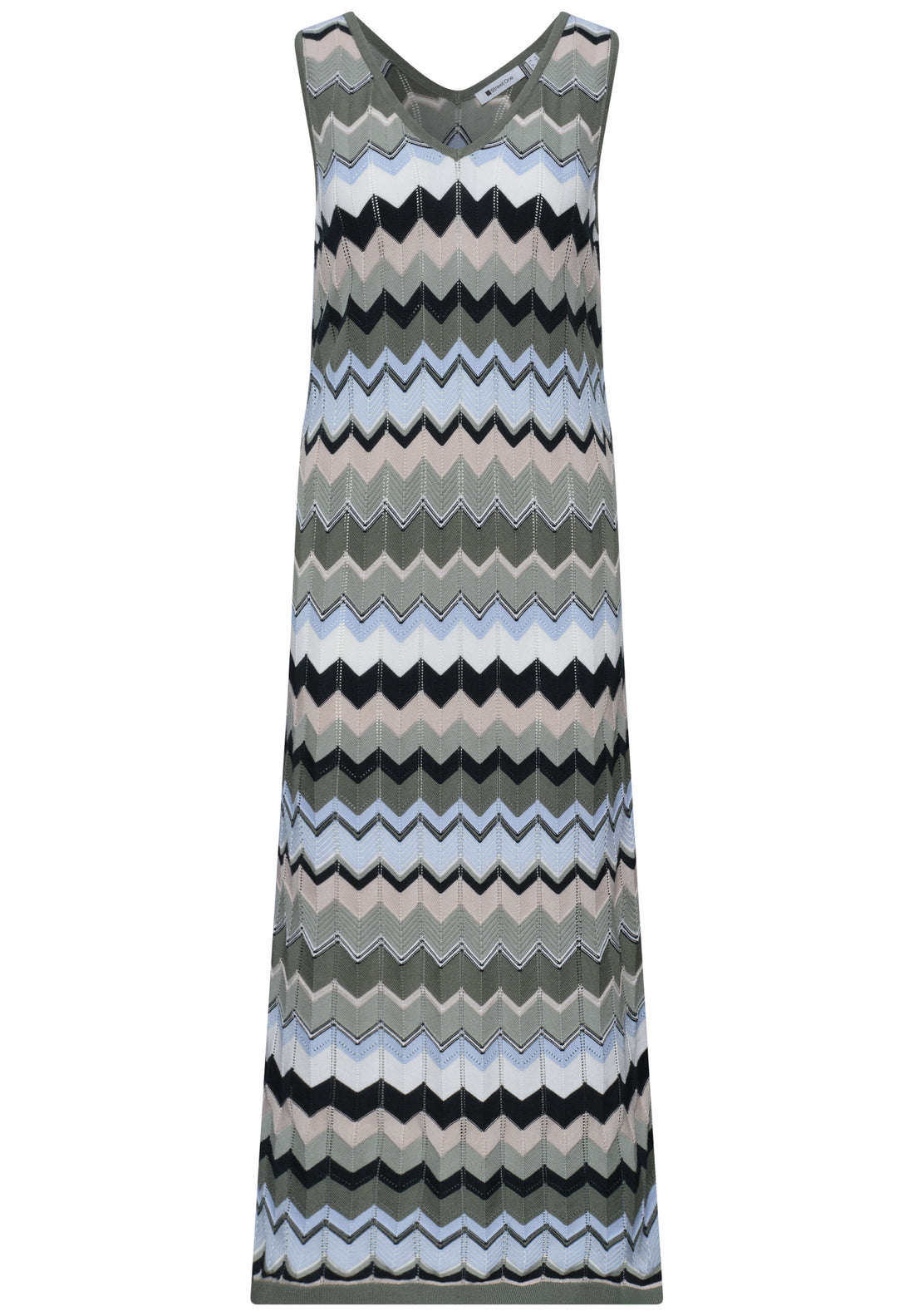 Midi-Kleid mit Zick-Zack-Muster