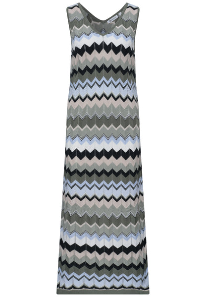 Midi-Kleid mit Zick-Zack-Muster