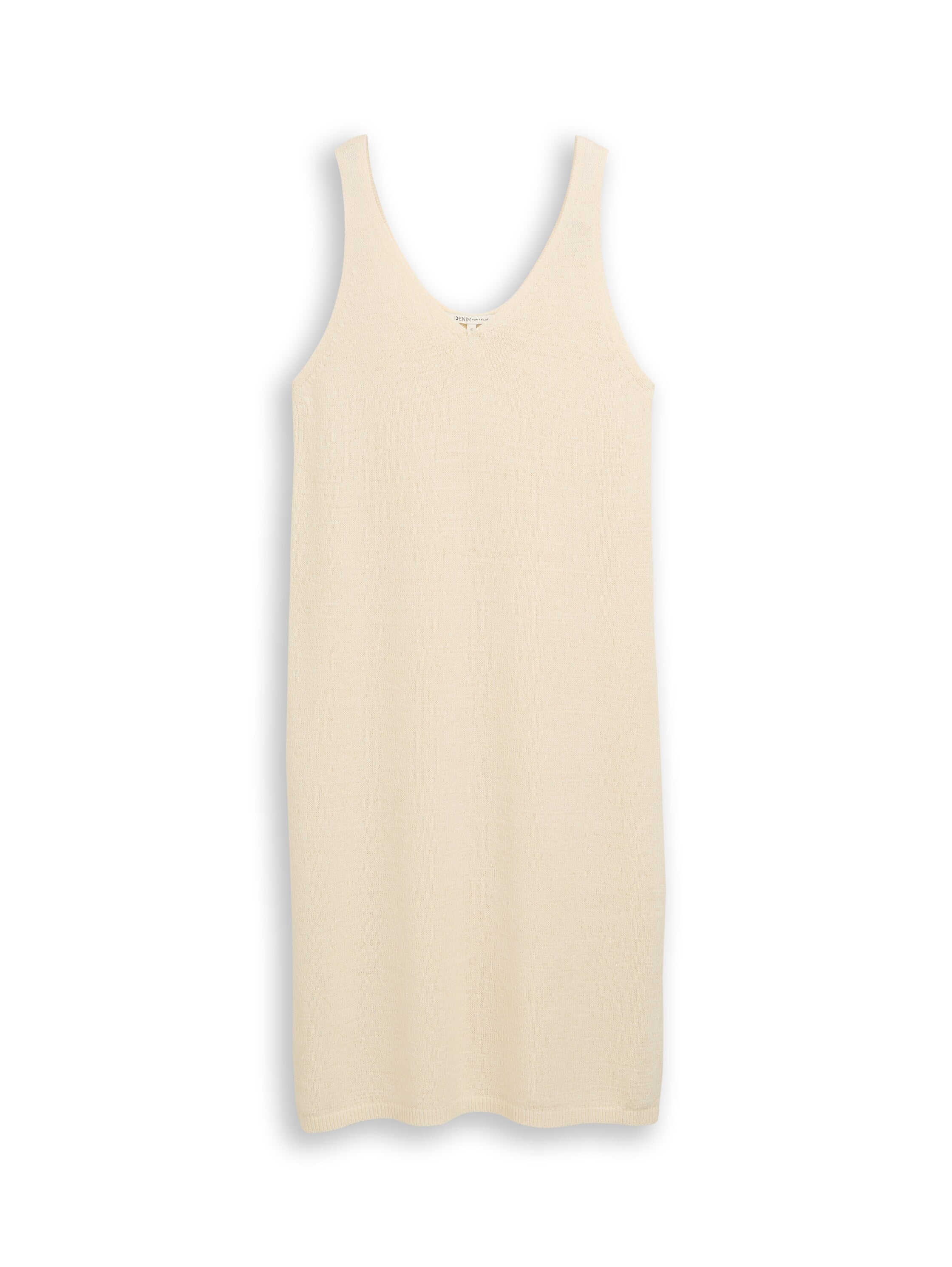 Loose Fit Strickkleid mit V-Ausschnitt