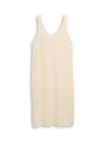 Loose Fit Strickkleid mit V-Ausschnitt