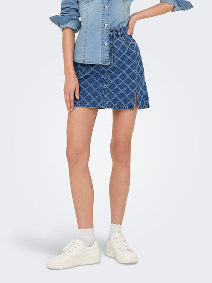 JDYEMILIE MIDWAIST SKIRT DNM MDB