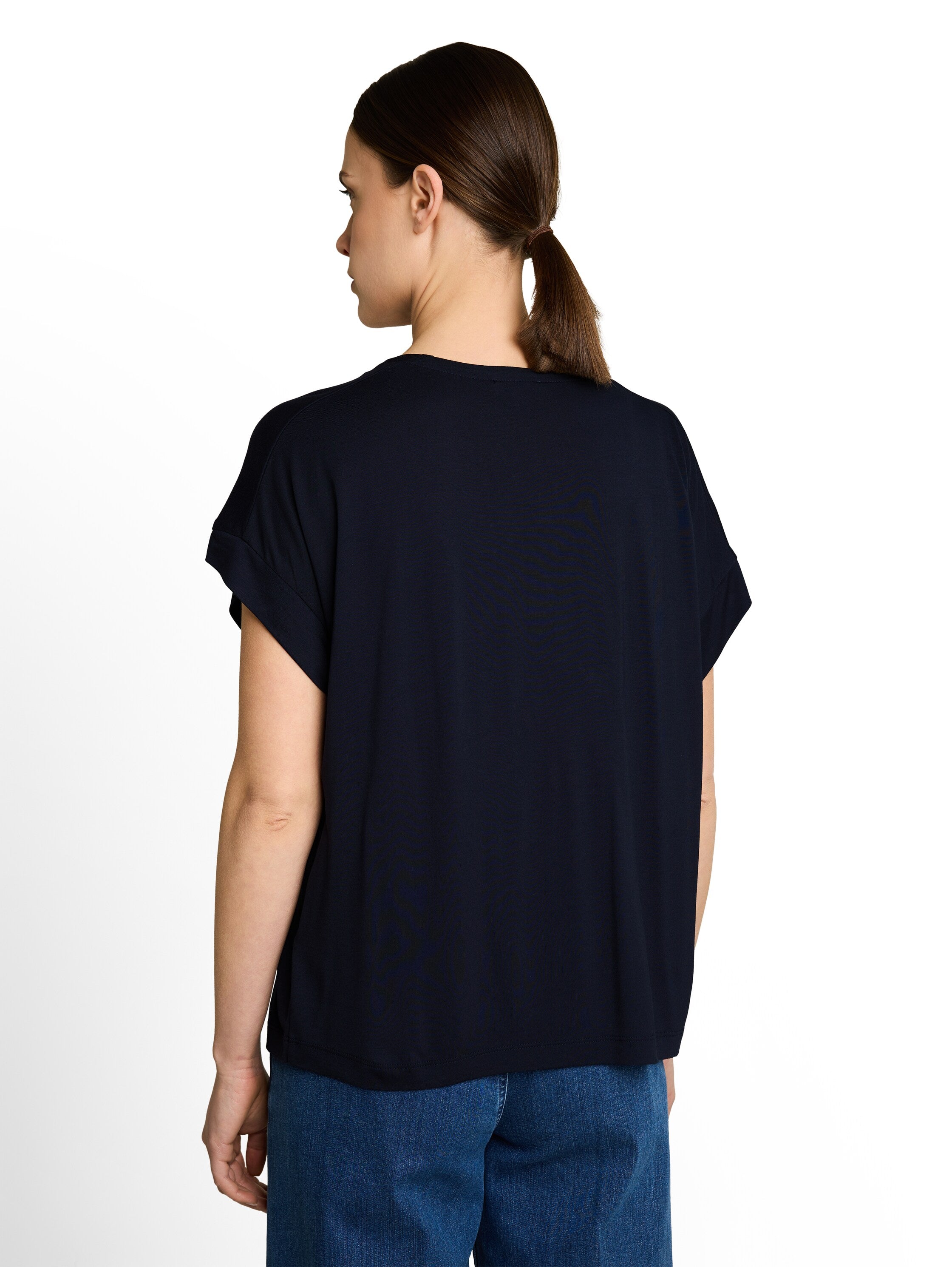 T-Shirt mit Raffungen