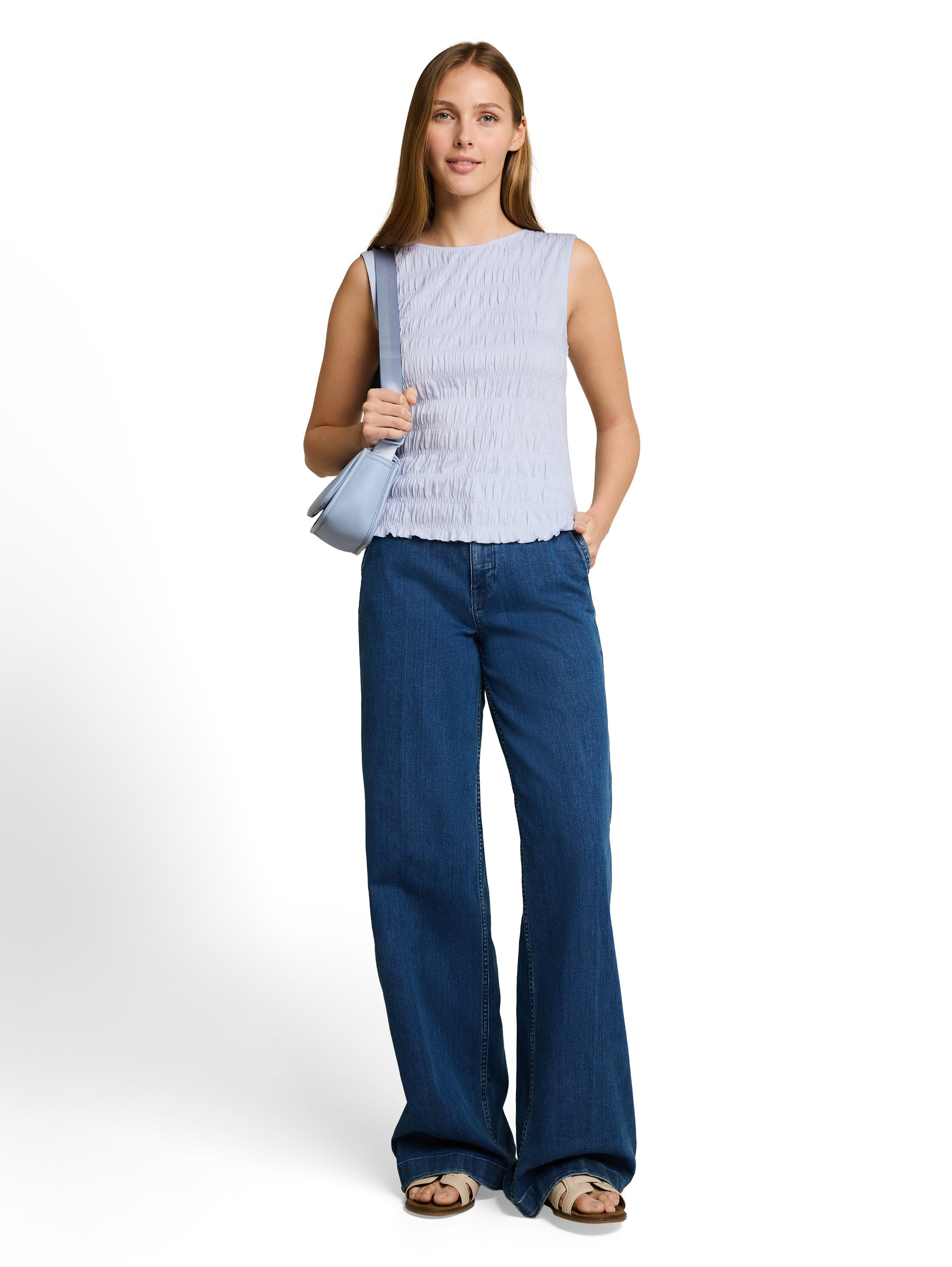 Smock Top mit Stretch
