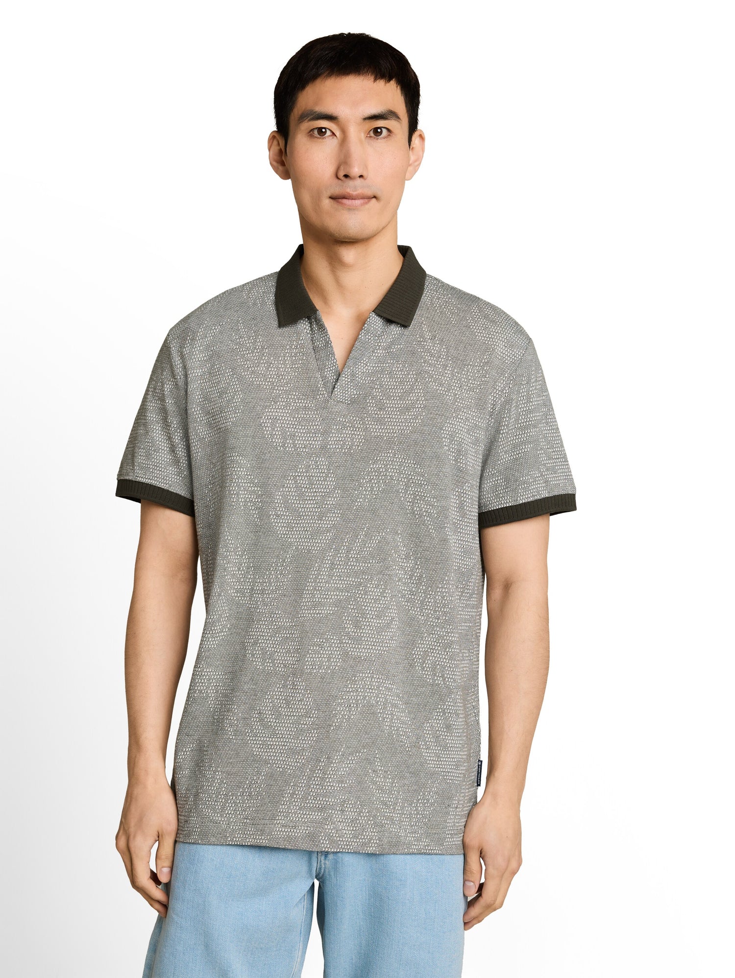 Jacquard Poloshirt mit Muster