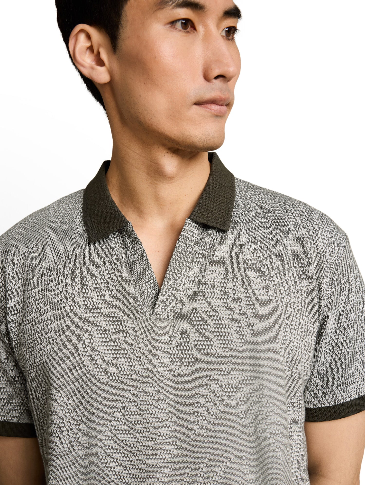 Jacquard Poloshirt mit Muster
