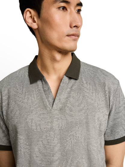 Jacquard Poloshirt mit Muster