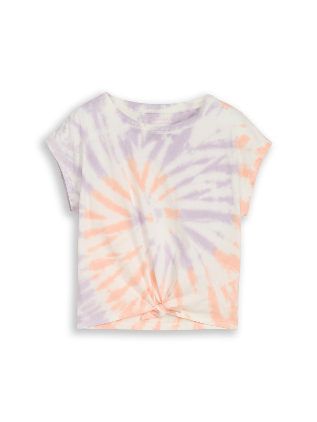Cropped T-Shirt mit Knoten-Detail