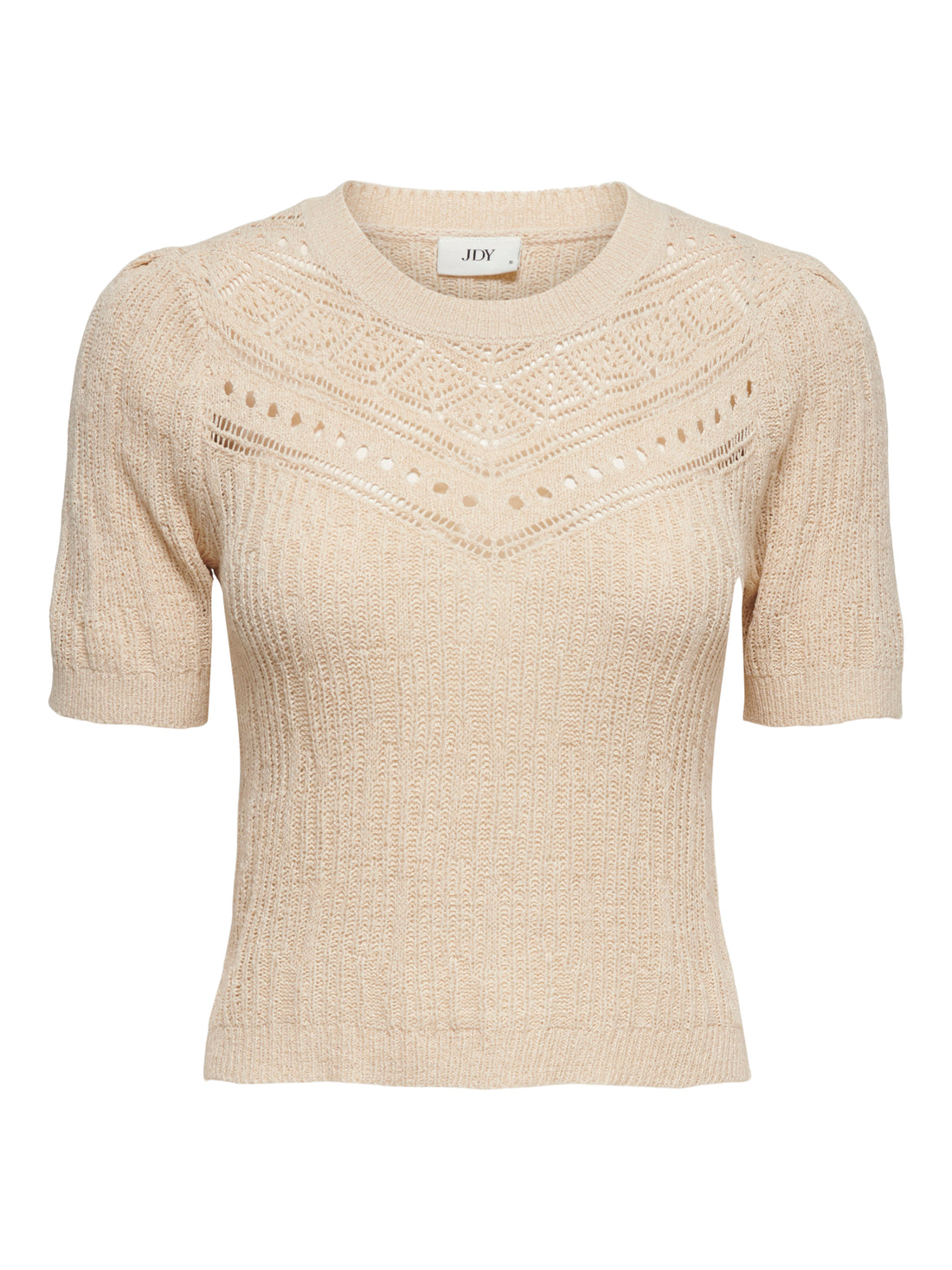 JDYDESHA S/S O-NECK STRUCTURE PULL KNT