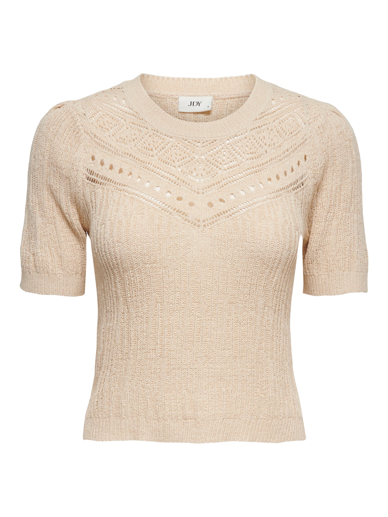 JDYDESHA S/S O-NECK STRUCTURE PULL KNT