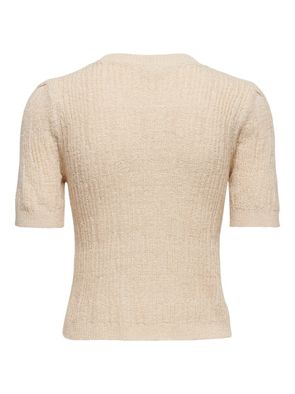 JDYDESHA S/S O-NECK STRUCTURE PULL KNT