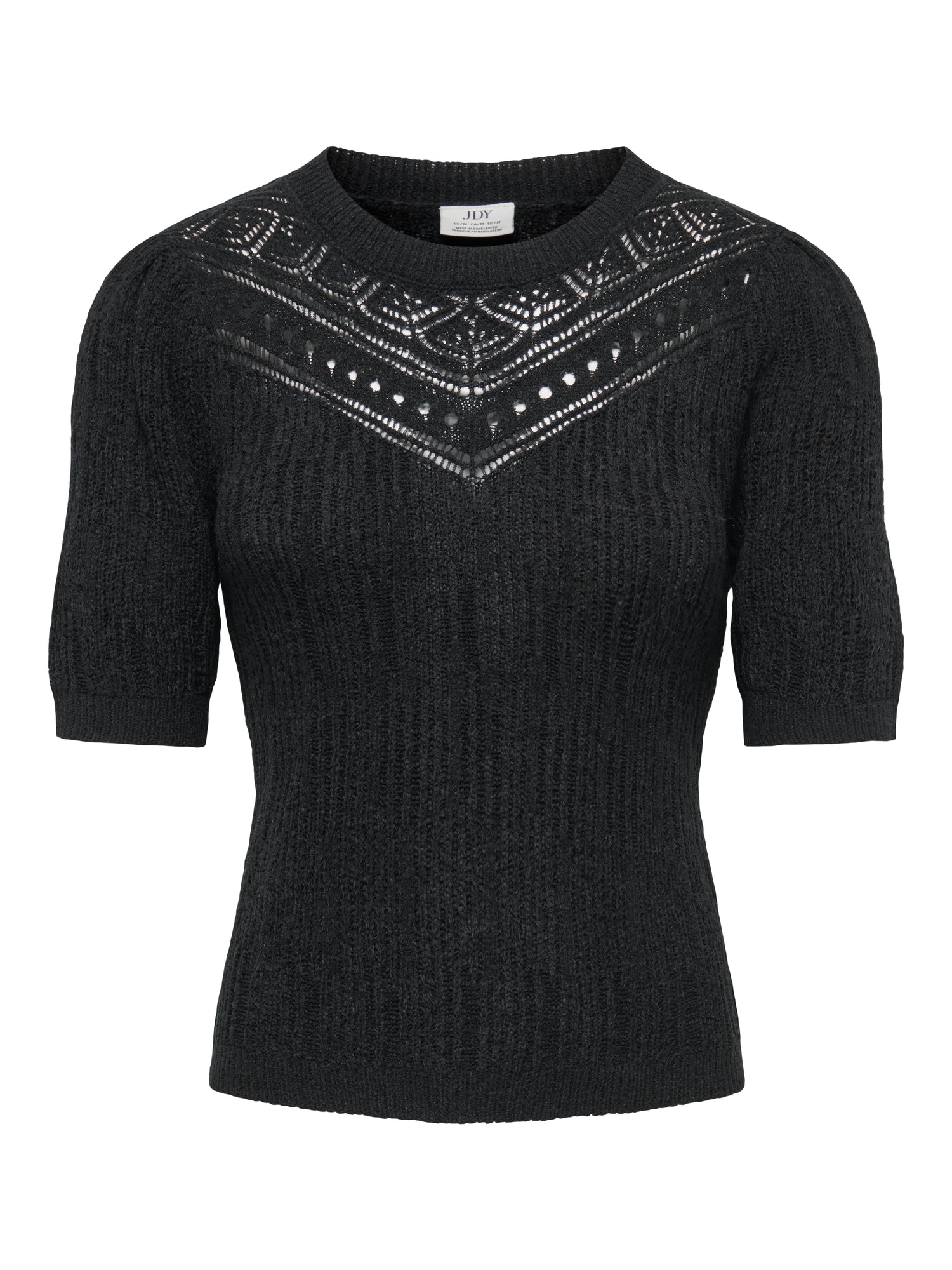 JDYDESHA S/S O-NECK STRUCTURE PULL KNT